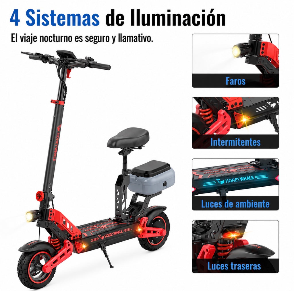 Honey Whale Scooter Eléctrico T4-BN